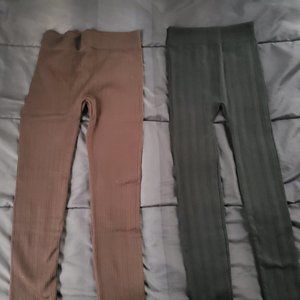 large leggings black/brown